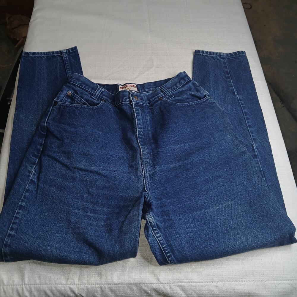 VINTAGE NORTHCREST JEAN CO Womans TALL HIGHWAIST TAPERED JEANS SZ 12 COTTON